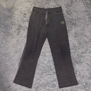 Girls Lacoste 100% Cotton Gray Track Pants, Size L
